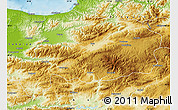 Physical Map of Bolu