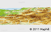 Physical Panoramic Map of Bolu