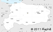 Silver Style Simple Map of Bolu