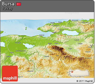 Physical 3D Map of Bursa