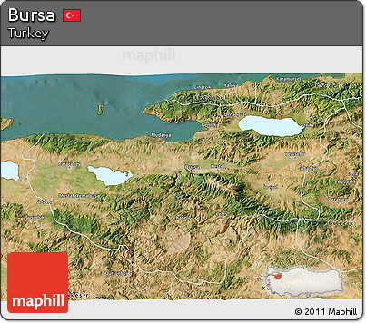 Satellite 3D Map of Bursa