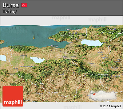 Satellite 3D Map of Bursa