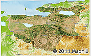 Satellite 3D Map of Bursa, physical outside