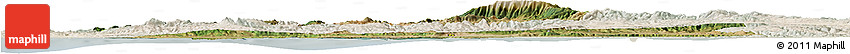 Satellite Horizon Map of Bursa, lighten Satellite Horizon Map of Bursa, lighten
