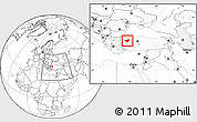 Blank Location Map of Bursa, within the entire country