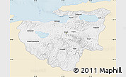 Classic Style Map of Bursa, single color outside