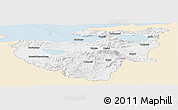 Classic Style Panoramic Map of Bursa, single color outside