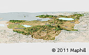 Satellite Panoramic Map of Bursa, lighten