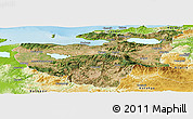 Satellite Panoramic Map of Bursa, physical outside