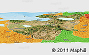 Satellite Panoramic Map of Bursa, political outside