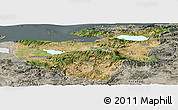 Satellite Panoramic Map of Bursa, semi-desaturated