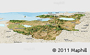 Satellite Panoramic Map of Bursa, shaded relief outside