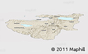Shaded Relief Panoramic Map of Bursa, cropped outside