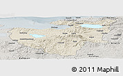 Shaded Relief Panoramic Map of Bursa, semi-desaturated