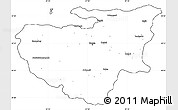 Blank Simple Map of Bursa, cropped outside