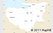 Classic Style Simple Map of Bursa, single color outside