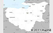 Gray Simple Map of Bursa