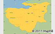 Savanna Style Simple Map of Bursa, single color outside