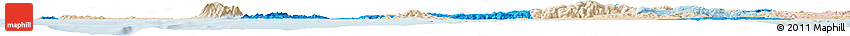 Political Horizon Map of Canakkale, lighten