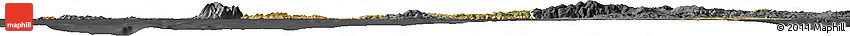 Satellite Horizon Map of Canakkale, darken, desaturated
