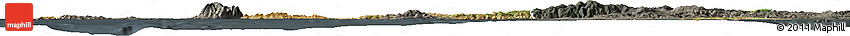 Satellite Horizon Map of Canakkale, darken, semi-desaturated