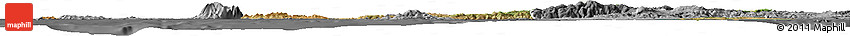 Satellite Horizon Map of Canakkale, desaturated