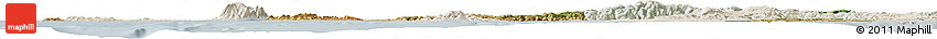 Satellite Horizon Map of Canakkale, lighten