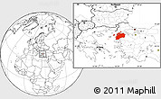 Blank Location Map of Canakkale