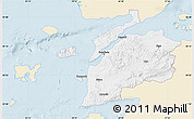 Classic Style Map of Canakkale, single color outside