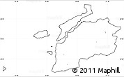 Blank Simple Map of Canakkale, cropped outside, no labels