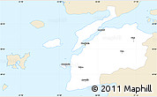 Classic Style Simple Map of Canakkale, single color outside