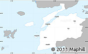 Gray Simple Map of Canakkale, single color outside