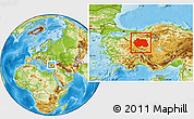 Physical Location Map of Eskisehir