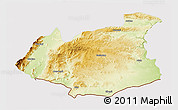 Physical 3D Map of Gaziantep, cropped outside