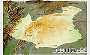 Physical 3D Map of Gaziantep, darken