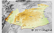 Physical 3D Map of Gaziantep, desaturated