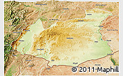 Physical 3D Map of Gaziantep, satellite outside