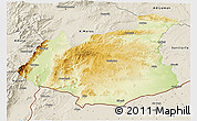 Physical 3D Map of Gaziantep, shaded relief outside
