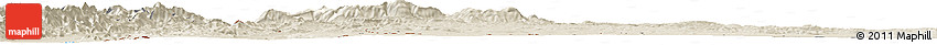 Shaded Relief Horizon Map of Gaziantep