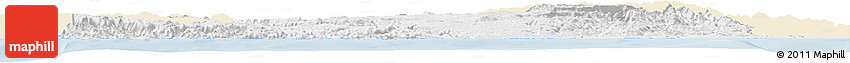 Classic Style Horizon Map of Icel, single color outside