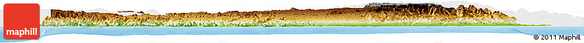 Physical Horizon Map of Icel, single color outside