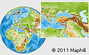 Physical Location Map of Icel, within the entire country