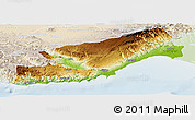 Physical Panoramic Map of Icel, lighten