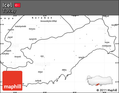 Blank Simple Map of Icel