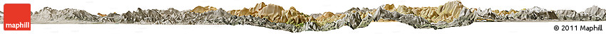 Satellite Horizon Map of Isparta, semi-desaturated