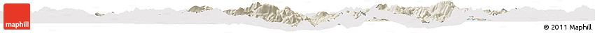 Shaded Relief Horizon Map of Isparta, single color outside