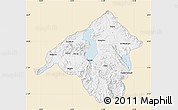 Classic Style Map of Isparta, single color outside