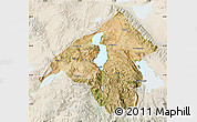 Satellite Map of Isparta, lighten