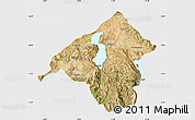 Satellite Map of Isparta, single color outside