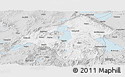 Silver Style Panoramic Map of Isparta